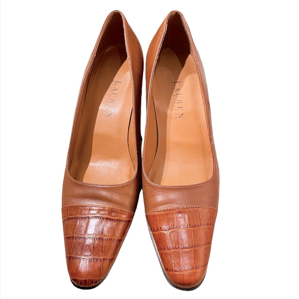 🌺LAUREN RALPH LAUREN🌺Brown Leather Classic Pump🌺Size 7.5 B🌺